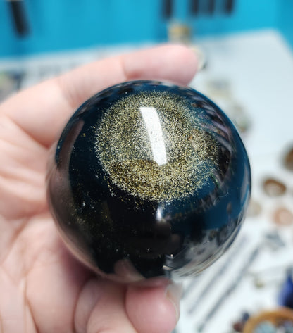 Goldsheen Obsidian Sphere