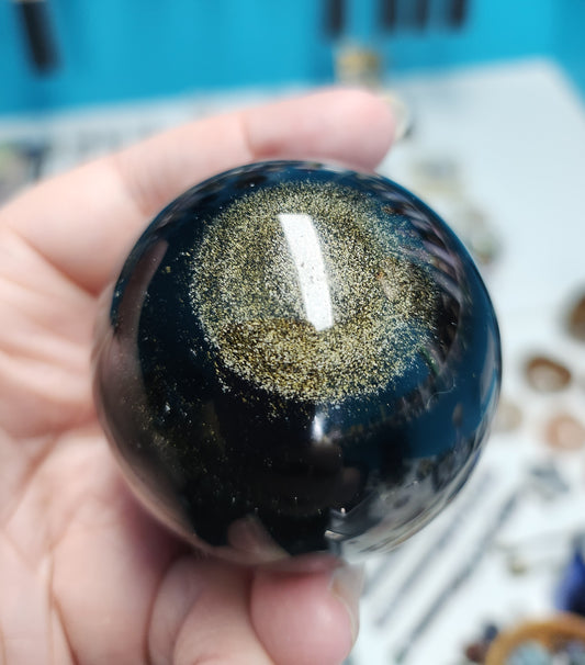 Goldsheen Obsidian Sphere