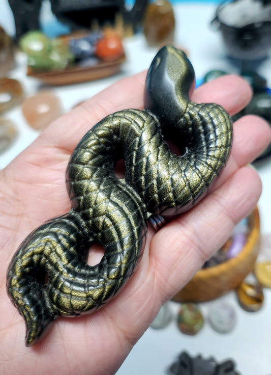 Gold Sheen Obsidian Snake