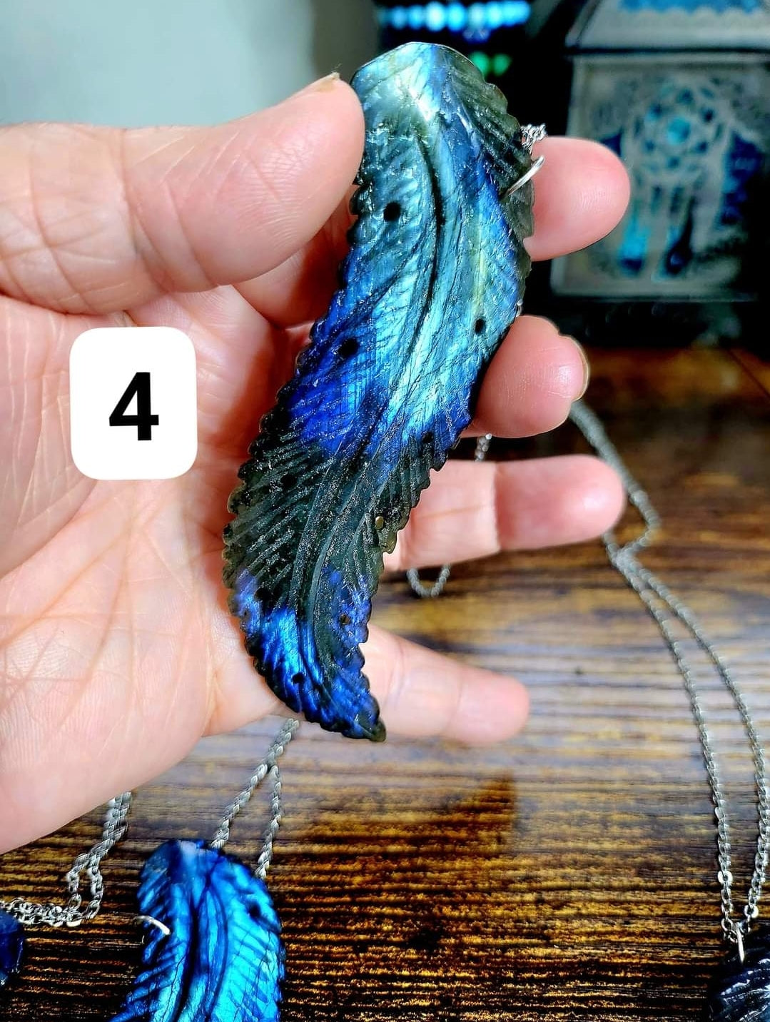 Labradorite Feather Necklaces