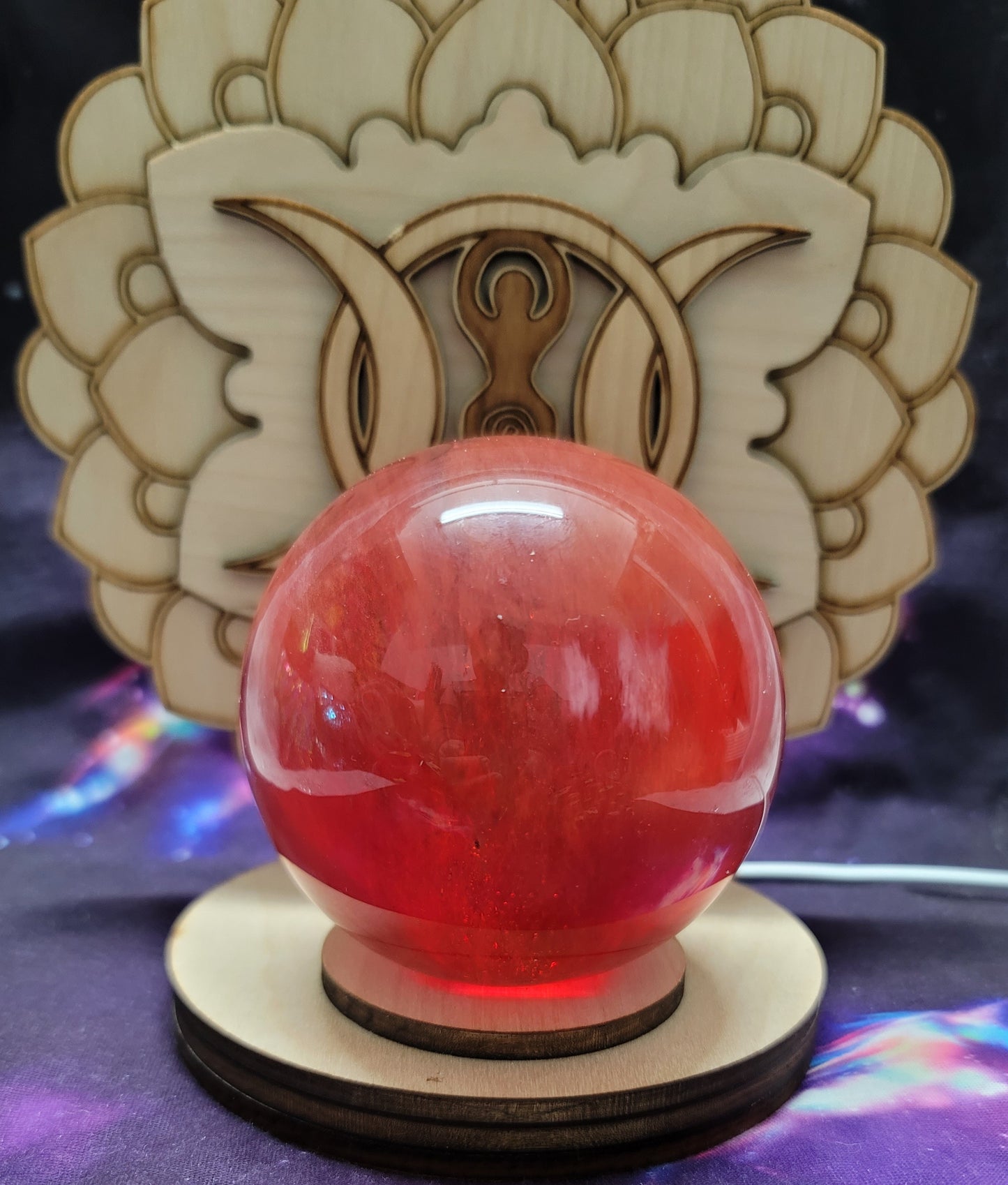 Red Smelt Quartz Sphere