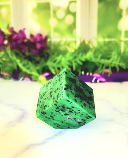 Large Ruby Zoisite Cube