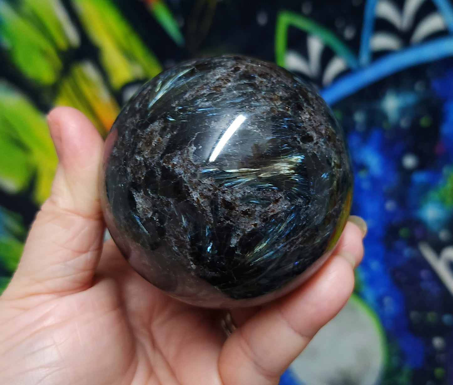 Astrophyllite & Garnet Spheres