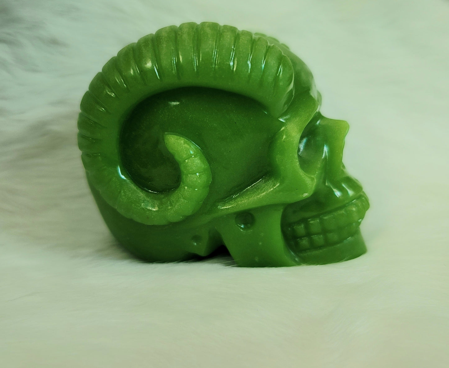 Green Glowstone Skull