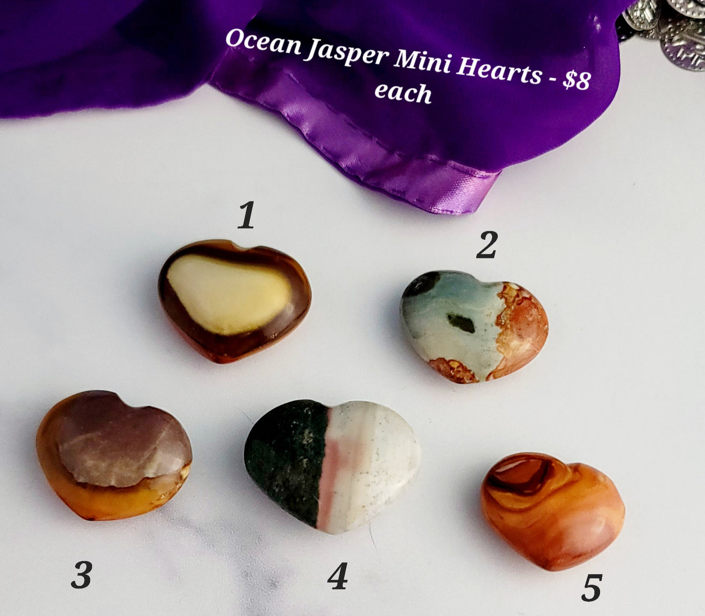 Ocean Jasper Mini Hearts