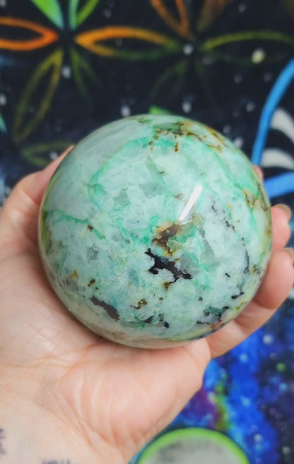 Turquoise & Smoky Quartz Sphere